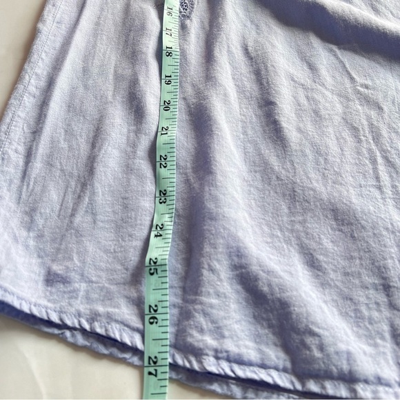 J. Jill Linen Scoop Neck w/ Button Closure Lace Cut out  3/4 Sleeve Blouse, XS - Picture 11 of 11